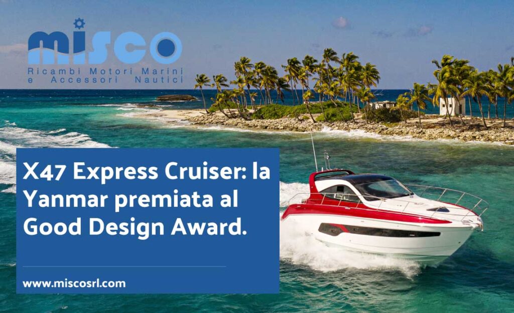 L'imbarcazione Yanmar X47 Express Cruiser, ha vinto il Good Design Award 2021 dal Japan Institute of Design Promotion.