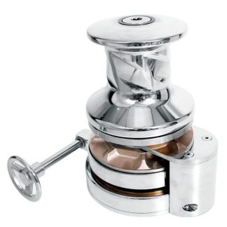 Salpancora Bronzo Cromato X5 - 3000 W, 24 Volt - Barbotin Catena 12 mm - Con Campana