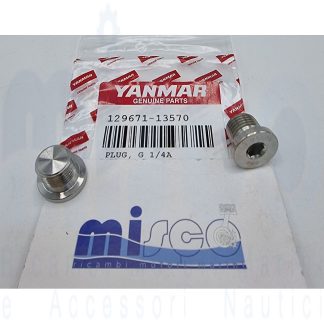 PLUG 1/4 PER SCARICO MISCELATO tutti i JH testa brugola 129671-13570 Yanmar